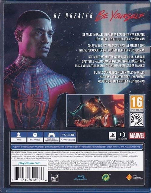 Marvel - Spider-Man - Miles Morales - PS4 (B-Grade) (Genbrug)